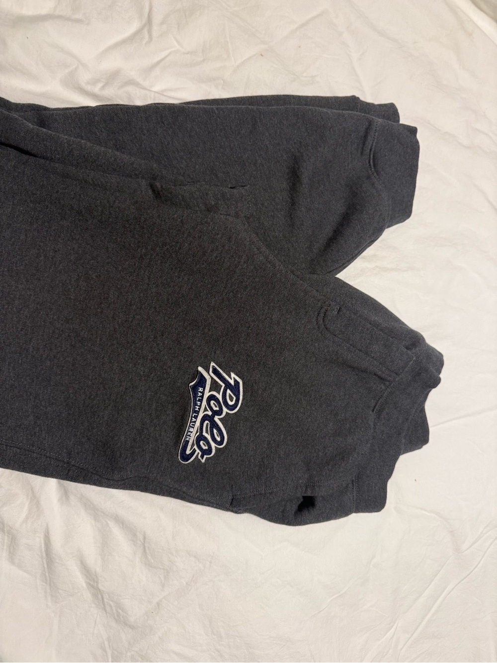 Polo by Ralph Lauren Charcoal Gray Kids Sweatpants with Script Logo large 14-16